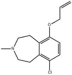 9-allyloxy-6-chloro-3-methyl-2,3,4,5-tetrahydro-1H-benzazepine Struktur