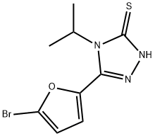 5-(5-BROMO-2-FURYL)-4-ISOPROPYL-4H-1,2,4-TRIAZOLE-3-THIOL Struktur