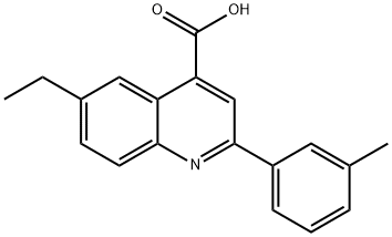 6-ethyl-2-(3-methylphenyl)quinoline-4-carboxylic acid Struktur