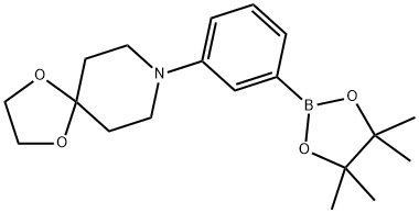 1,4-Dioxa-8-azaspiro[4.5]decane, 8-[3-(4,4,5,5-tetramethyl-1,3,2-dioxaborolan-2-yl)phenyl]- Struktur