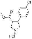 4-(4-CHLOROPHENYL)PYRROLIDINE-3-METHYLCARBOXYLATE HYDROCHLORIDE Struktur