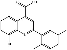 8-CHLORO-2-(2,5-DIMETHYLPHENYL)QUINOLINE-4-CARBOXYLIC ACID Struktur