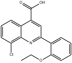 8-CHLORO-2-(2-ETHOXYPHENYL)QUINOLINE-4-CARBOXYLICACID Struktur