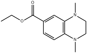 6-Quinoxalinecarboxylic acid, 1,2,3,4-tetrahydro-1,4-diMethyl-, ethyl ester Struktur