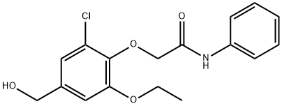 2-[2-CHLORO-6-ETHOXY-4-(HYDROXYMETHYL)PHENOXY]-N-PHENYL-ACETAMIDE Struktur