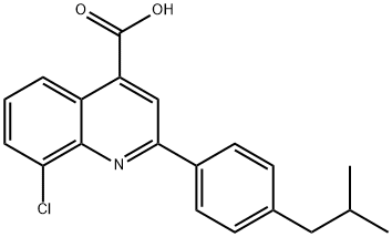 8-CHLORO-2-(4-ISOBUTYLPHENYL)QUINOLINE-4-CARBOXYLIC ACID Struktur