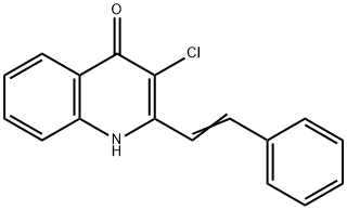 4(1H)-Quinolinone,  3-chloro-2-(2-phenylethenyl)- Struktur