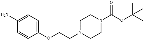 4-[2-(4-AMINOPHENOXY)ETHYL]-1-(TERT-BUTOXYCARBONYL)PIPERAZINE Struktur