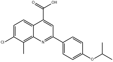 7-CHLORO-2-(4-ISOPROPOXYPHENYL)-8-METHYLQUINOLINE-4-CARBOXYLIC ACID Struktur