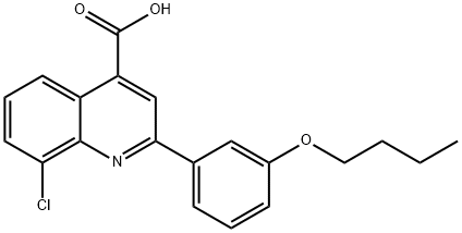 2-(3-BUTOXYPHENYL)-8-CHLOROQUINOLINE-4-CARBOXYLICACID Struktur