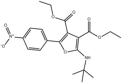 3,4-Furandicarboxylic  acid,  2-[(1,1-dimethylethyl)amino]-5-(4-nitrophenyl)-,  3,4-diethyl  ester Struktur