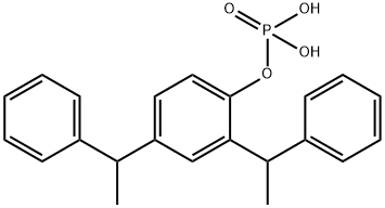 2,4-bis(1-phenylethyl)phenyl hydrogenphosphate  Struktur