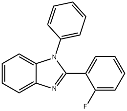 1-Phenyl-2-(2-fluophenyl)benzimidazole Struktur