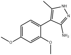 4-(2,4-Dimethoxyphenyl)-5-methyl-1H-pyrazol-3-amine Struktur