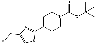 TERT-BUTYL 4-[4-(HYDROXYMETHYL)-1,3-THIAZOL-2-YL]PIPERIDINE-1-CARBOXYLATE Struktur