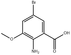 2-AMINO-5-BROMO-3-METHOXYBENZOIC ACID Struktur