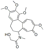 2-Hydroxy-N-methyl-N-[5,6,7,9-tetrahydro-1,2,3,10-tetramethoxy-9-oxobenzo[a]heptalen-7-yl]acetamide Struktur