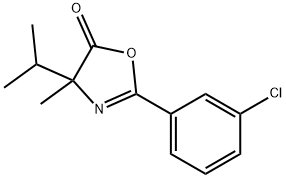 5(4H)-Oxazolone,  2-(3-chlorophenyl)-4-methyl-4-(1-methylethyl)- Struktur