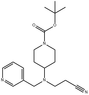 1-BOC-4-[(2-CYANO-ETHYL)-PYRIDIN-3-YLMETHYL-AMINO]-PIPERIDINE Struktur