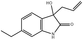 3-ALLYL-6-ETHYL-3-HYDROXY-1,3-DIHYDRO-INDOL-2-ONE Struktur