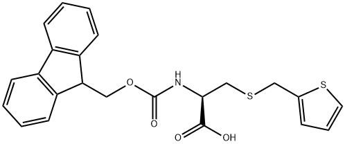 (R)-2-(FMOC-AMINO)-3-(THIOPHEN-2-YLMETHYLSULFANYL)-PROPIONIC ACID Struktur