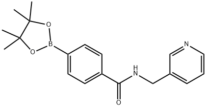 N-PYRIDIN-3-YLMETHYL-4-(4,4,5,5-TETRAMETHYL-[1,3,2]DIOXABOROLAN-2-YL)-BENZAMIDE Struktur