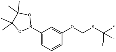 4,4,5,5-TETRAMETHYL-2-(3-TRIFLUOROMETHYLSULFANYLMETHOXY-PHENYL)-[1,3,2]DIOXABOROLANE Struktur