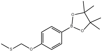 4,4,5,5-TETRAMETHYL-2-(4-METHYLSULFANYLMETHOXY-PHENYL)-[1,3,2]DIOXABOROLANE Struktur