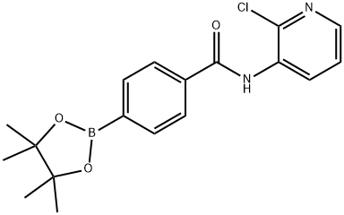 N-(2-CHLORO-PYRIDIN-3-YL)-4-(4,4,5,5-TETRAMETHYL-[1,3,2]DIOXABOROLAN-2-YL)-BENZAMIDE Struktur