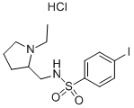 N-(1-ETHYL-PYRROLIDIN-2-YLMETHYL)-4-IODO-BENZENESULFONAMIDE HYDROCHLORIDE Struktur