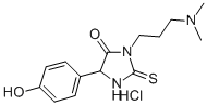 Hydantoin, 3-(3-(dimethylamino)propyl)-5-(p-hydroxyphenyl)-2-thio-, hy drochloride Struktur