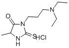 Hydantoin, 3-(3-(diethylamino)propyl)-5-methyl-2-thio-, hydrochloride Struktur