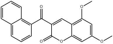 5,7-DIMETHOXY-3-(1-NAPHTHOYL)COUMARIN Struktur