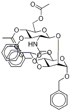 2-O-(2-Acetamido-2-deoxy-3,4,6-tri-O-acetyl--D-glucopyranosyl)-3-O-benzyl-4,6-O-benzylidene-D-mannose Struktur