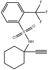 N-(1-ethynylcyclohexyl)-2-(trifluoromethyl)benzenesulfonamide Struktur