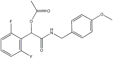 1-(2,6-difluorophenyl)-2-[(4-methoxybenzyl)amino]-2-oxoethyl acetate Struktur