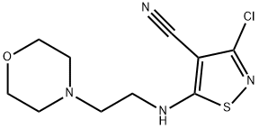 3-chloro-5-[(2-morpholinoethyl)amino]-4-isothiazolecarbonitrile Struktur