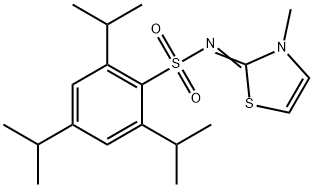 2,4,6-triisopropyl-N-[3-methyl-1,3-thiazol-2(3H)-yliden]benzenesulfonamide Struktur