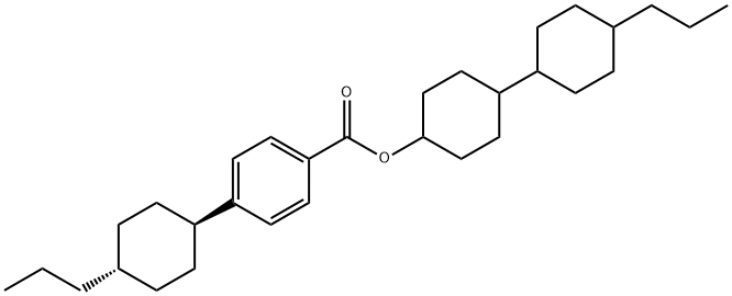 TRANS,TRANS-4''-PROPYLBICYCLOHEXYL-4-YL 4-(TRANS-4-PROPYLCYCLOHEXYL)-BENZOATE Struktur