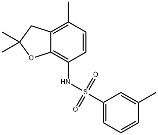 3-methyl-N-(2,2,4-trimethyl-2,3-dihydro-1-benzofuran-7-yl)benzenesulfonamide Struktur