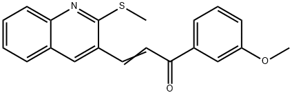 (E)-1-(3-methoxyphenyl)-3-[2-(methylsulfanyl)-3-quinolinyl]-2-propen-1-one Struktur