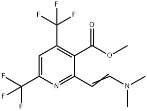 methyl 2-[(E)-2-(dimethylamino)ethenyl]-4,6-bis(trifluoromethyl)nicotinate Struktur