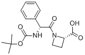 (2S,2''R)-1-(2-N-BOC-AMINO-2-PHENYL-ACETYL)-AZETIDINE-2-CARBOXYLIC ACID Struktur