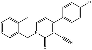 4-(4-chlorophenyl)-1-(2-methylbenzyl)-2-oxo-1,2-dihydro-3-pyridinecarbonitrile Struktur