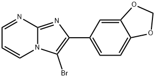 2-BENZO[1,3]DIOXOL-5-YL-3-BROMO-IMIDAZO[1,2-A]PYRIMIDINE Struktur