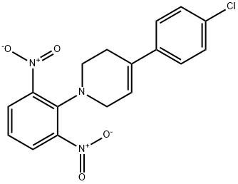 4-(4-chlorophenyl)-1-(2,6-dinitrophenyl)-1,2,3,6-tetrahydropyridine Struktur