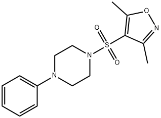 1-[(3,5-dimethyl-4-isoxazolyl)sulfonyl]-4-phenylpiperazine Struktur