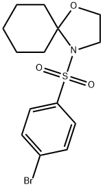 4-[(4-bromophenyl)sulfonyl]-1-oxa-4-azaspiro[4.5]decane Struktur