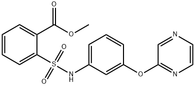 methyl 2-{[3-(2-pyrazinyloxy)anilino]sulfonyl}benzenecarboxylate Struktur