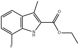 ethyl 7-fluoro-3-methyl-1H-indole-2-carboxylate Struktur